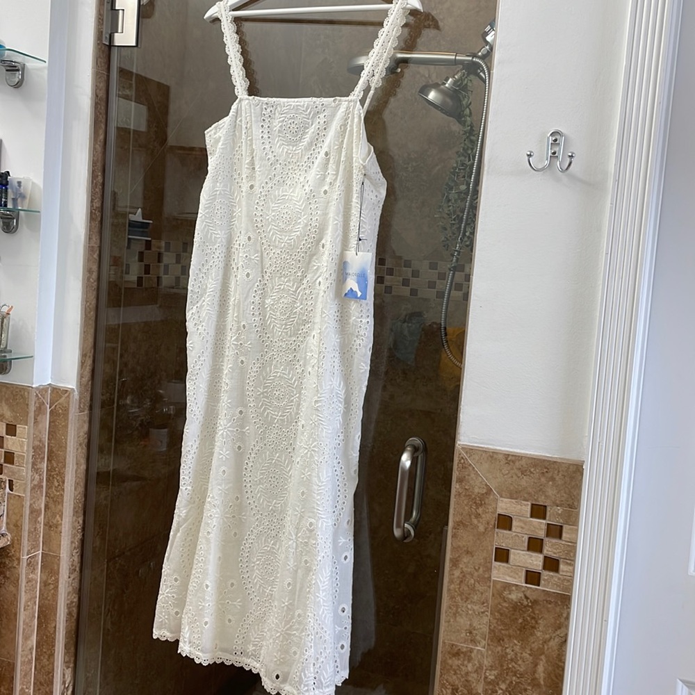 Majorelle white cotton dress